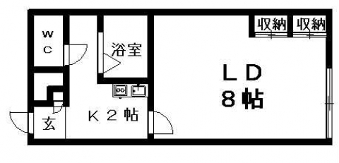 レオパレスリヴェールⅡ　203号室賃貸物件__間取図