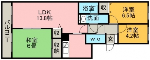 ラークマンション桂台　111号室賃貸物件_間取図