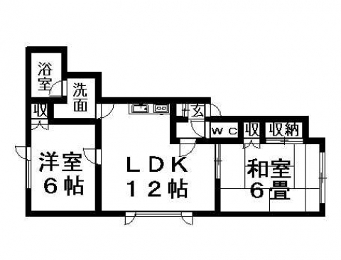 クラージュ平岡　202号室賃貸物件_間取図