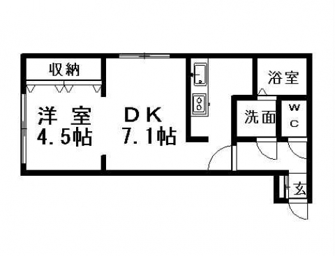 アールフリー真栄2-1　303号室賃貸物件_間取図