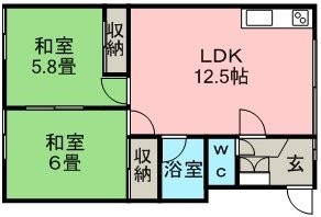 藤マンション　D号室賃貸物件_間取図