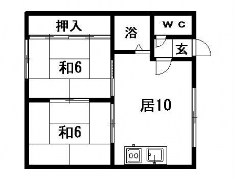 プレジデントパレス　A6号室賃貸物件_間取図