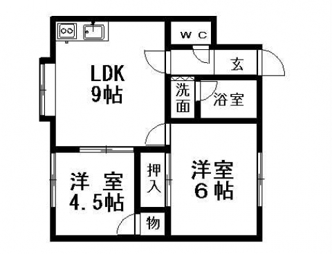 カナルコートⅠ　201号室賃貸物件_間取図