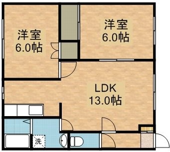 サンフラワーＢの間取写真