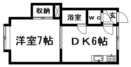 サウスヒルズ清田　102号室賃貸物件_間取図