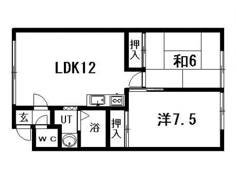 ビューティー43Ａ　206号室賃貸物件_間取図