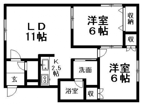 エールコート　302号室賃貸物件_間取図