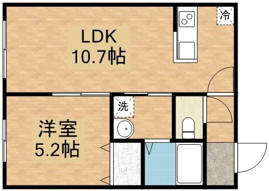 アユミリオン４・３　101号室賃貸物件_間取図