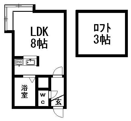 エスポアール清田　205号室賃貸物件_間取図