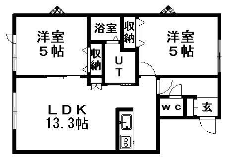 マンション名　部屋名賃貸物件_間取図